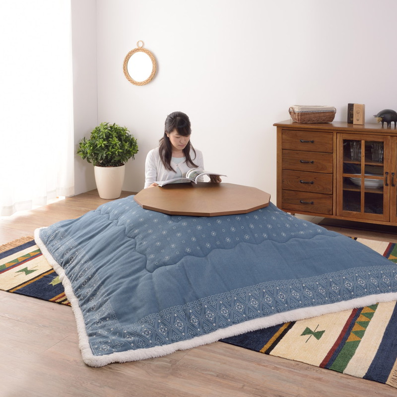 天然木 こたつテーブル 12角形 [4]