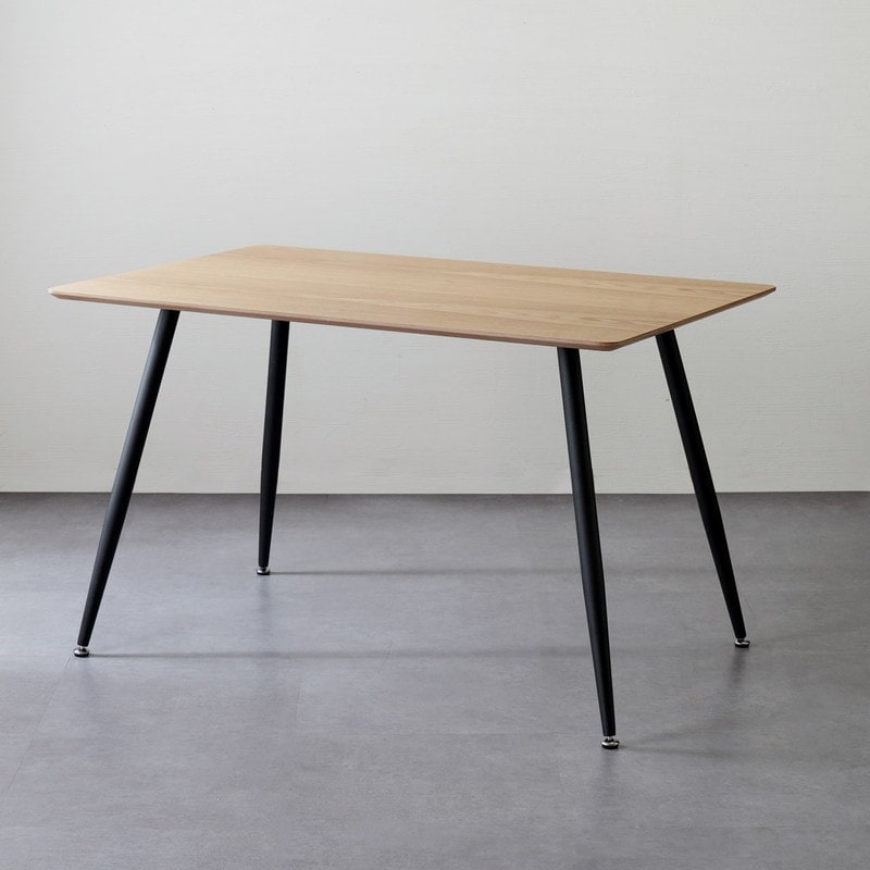 ダイニングテーブル 天然木×ブラックスチール 幅120 [2]