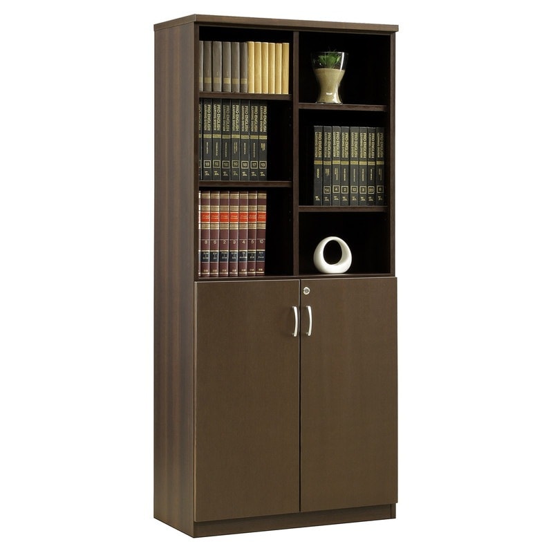 国産 木製 オープン棚付き書庫 [4]