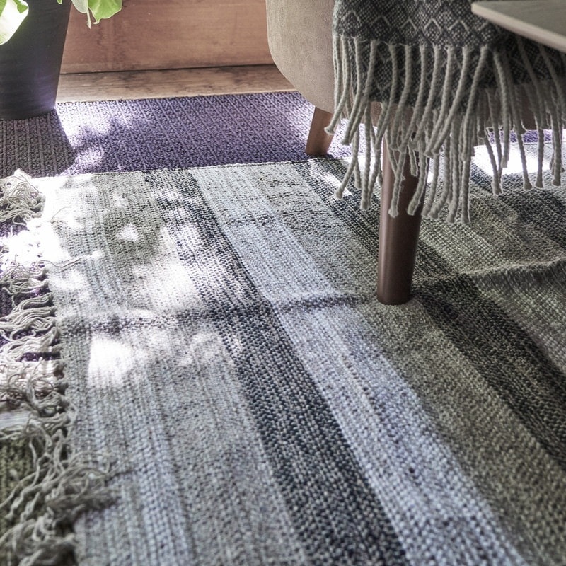 インド製コットンラグ(ストライプ)/綿 [5]