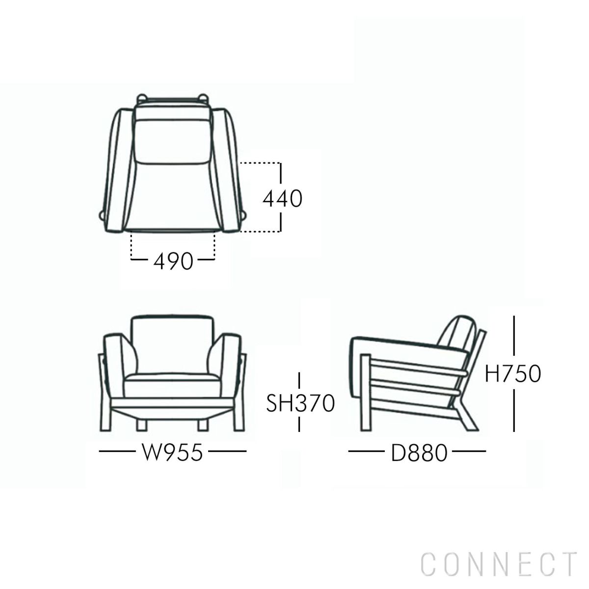 Karimoku New Standard（カリモク ニュースタンダード） / CASTOR SOFA （キャストールソファ）/ 1-SEATER / PURE OAK （1シーター / ピュアオーク） / Mode [3]