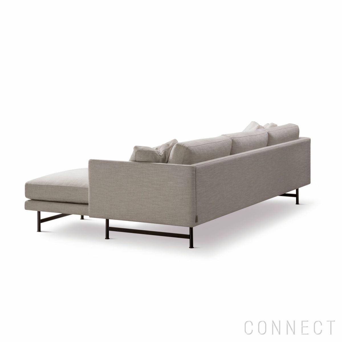 【ソファキャンペーン対象】FREDERICIA（フレデリシア） / Calmo Chaise Sofa（カルモシェーズソファ） / Model 5625 / 3シーター / メタルブラックベース / Sunniva 717（スニバ） [4]