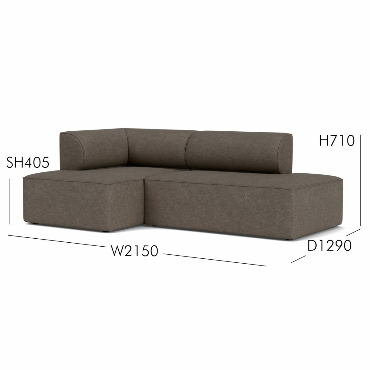 【ソファキャンペーン対象】Audo Copenhagen（オドー・コペンハーゲン） / EAVE MODULAR SOFA（イーブ モジュラーソファ） 86 / 2シーター / CONFIGURATION 7 （左アーム付き）/ Audo Boucle（オドーブークレ）16 グレー [5]