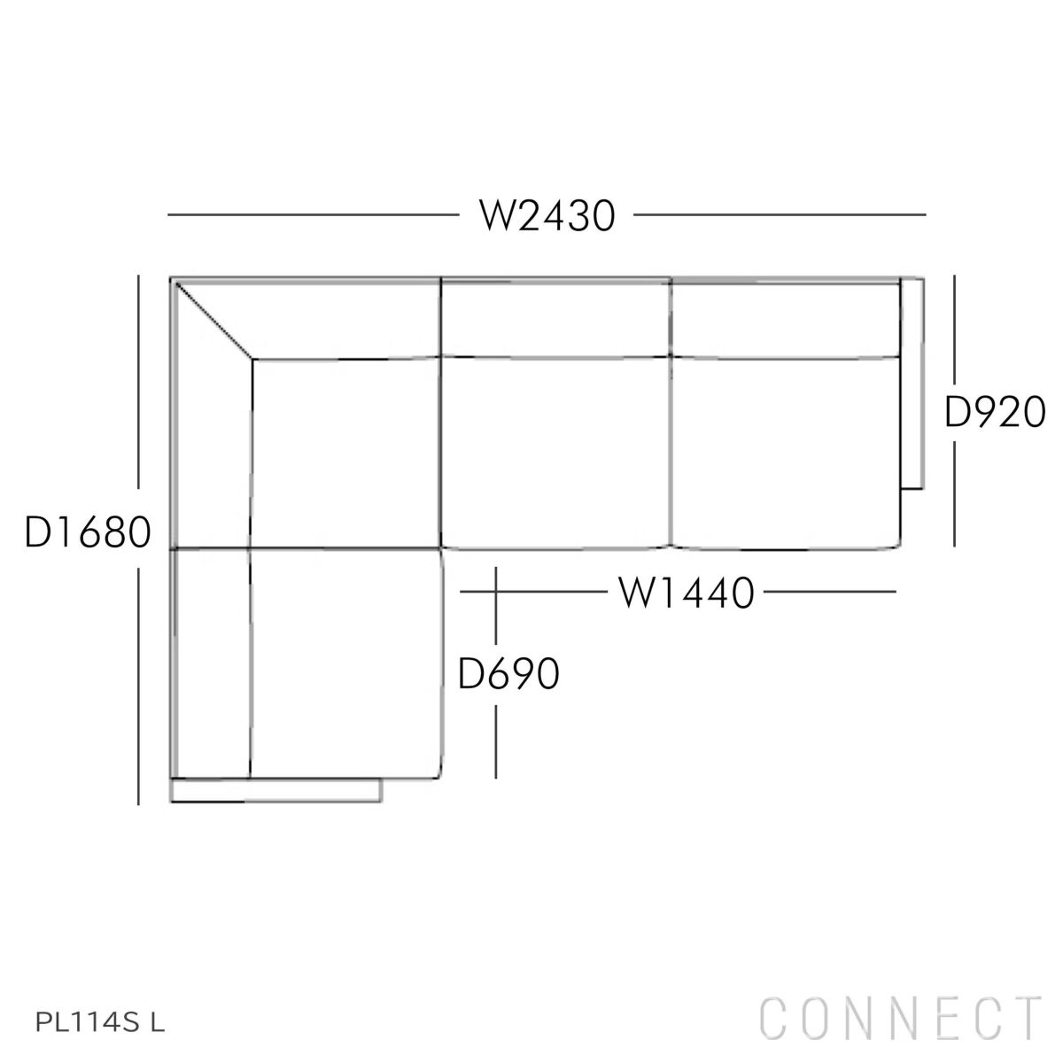 【ソファキャンペーン対象】FRITZ HANSEN（フリッツ・ハンセン） / LISSONI（リッソーニソファ） / PL114S L（左用） / 4シーター コーナーソファ / Sunniva 153（スニバ）ライトグレー《AJクッションプレゼント》 [3]