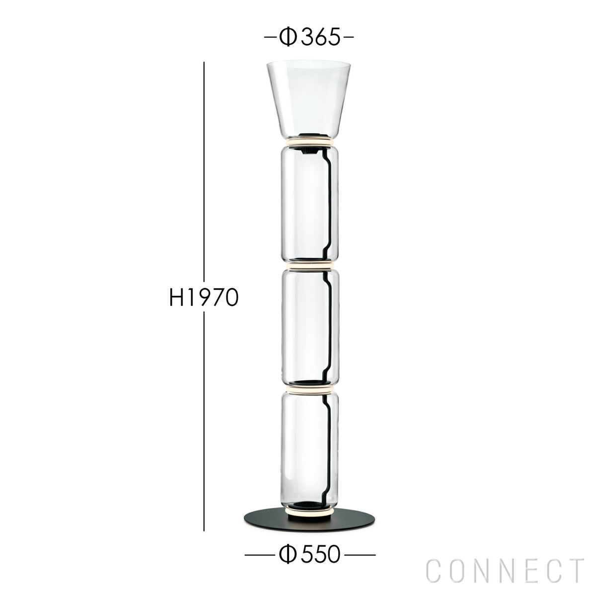 【ポイント10倍】FLOS（フロス） / NOCTAMBULE F3（ノクタンブルF3） HIGH CYLINDERS & CONE BIG BASE / フロアランプ [3]