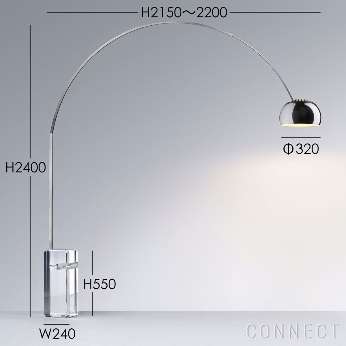 【ポイント10倍】【即納品】【組立・送料無料】FLOS（フロス） / ARCO K（アルコ ケイ） / E26 / フロアランプ [3]