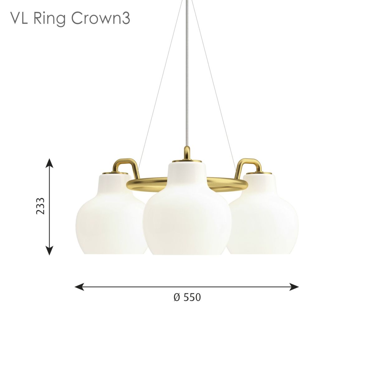 Louis Poulsen(ルイスポールセン) / VL Ring Crown 3（リングクラウン）ペンダントライト / 3灯【要電気工事】 [3]