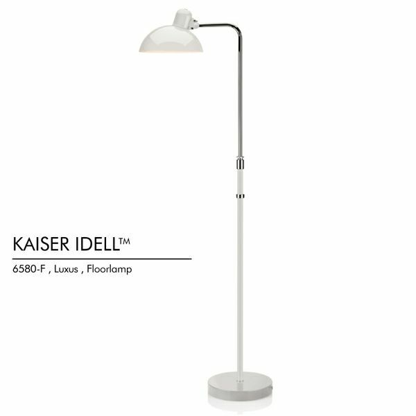 【PK展pt10倍】FRITZ HANSEN（フリッツ・ハンセン） / KAISER idell（カイザー・イデル）/ Luxus フロアランプ 高さ調整、回転機能付き ホワイト 《LED電球プレゼント》 [2]