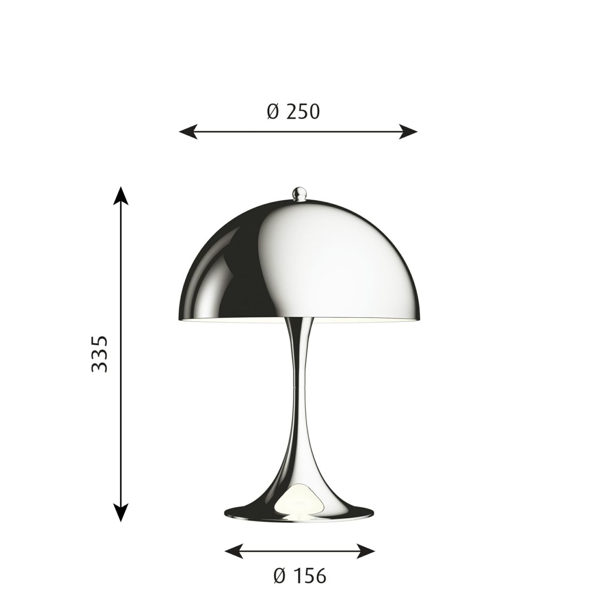 Louis Poulsen（ルイスポールセン） / Panthella 250 Table（パンテラ 250 テーブル）/クローム [3]