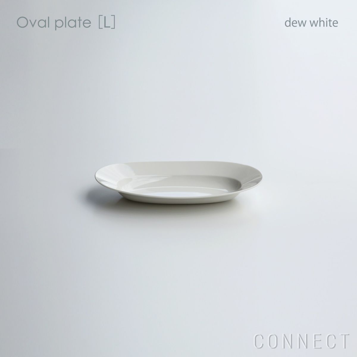 yumiko iihoshi porcelain （イイホシユミコ）/ Oval plate L / オーバルプレート　L (dew white) [2]