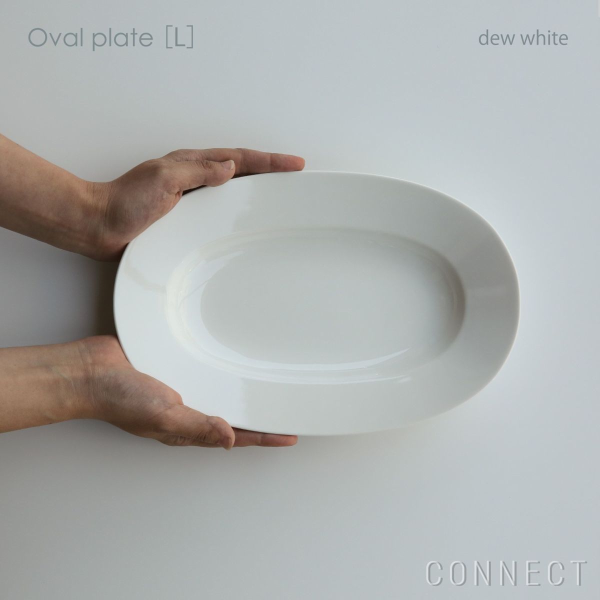 yumiko iihoshi porcelain （イイホシユミコ）/ Oval plate L / オーバルプレート　L (dew white) [5]