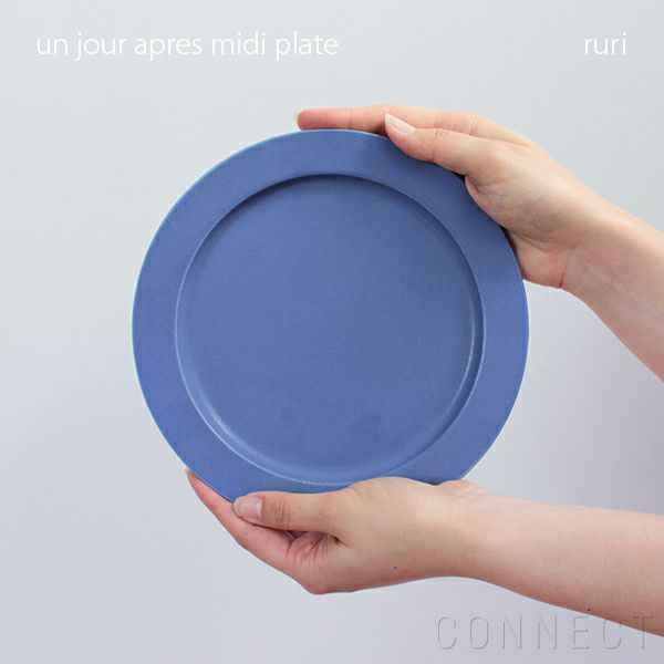 yumiko iihoshi porcelain （イイホシユミコ） / unjour（アンジュール）apres midi plate / ルリ φ19cm [3]