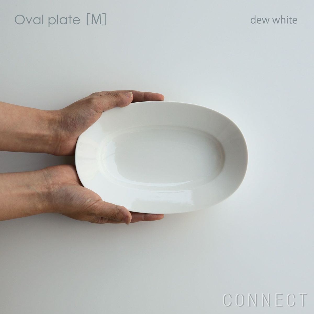 yumiko iihoshi porcelain （イイホシユミコ）/ Oval plate M / オーバルプレート　M  (dew white) [5]