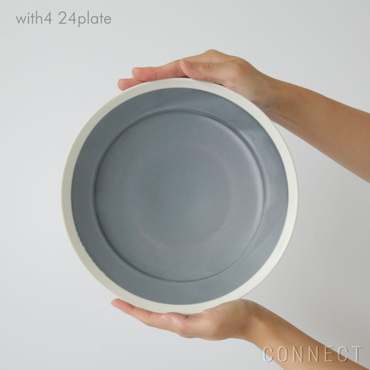 yumiko iihoshi porcelain （イイホシユミコ） with 4（ウィズ4） 24 plate　グレー [4]