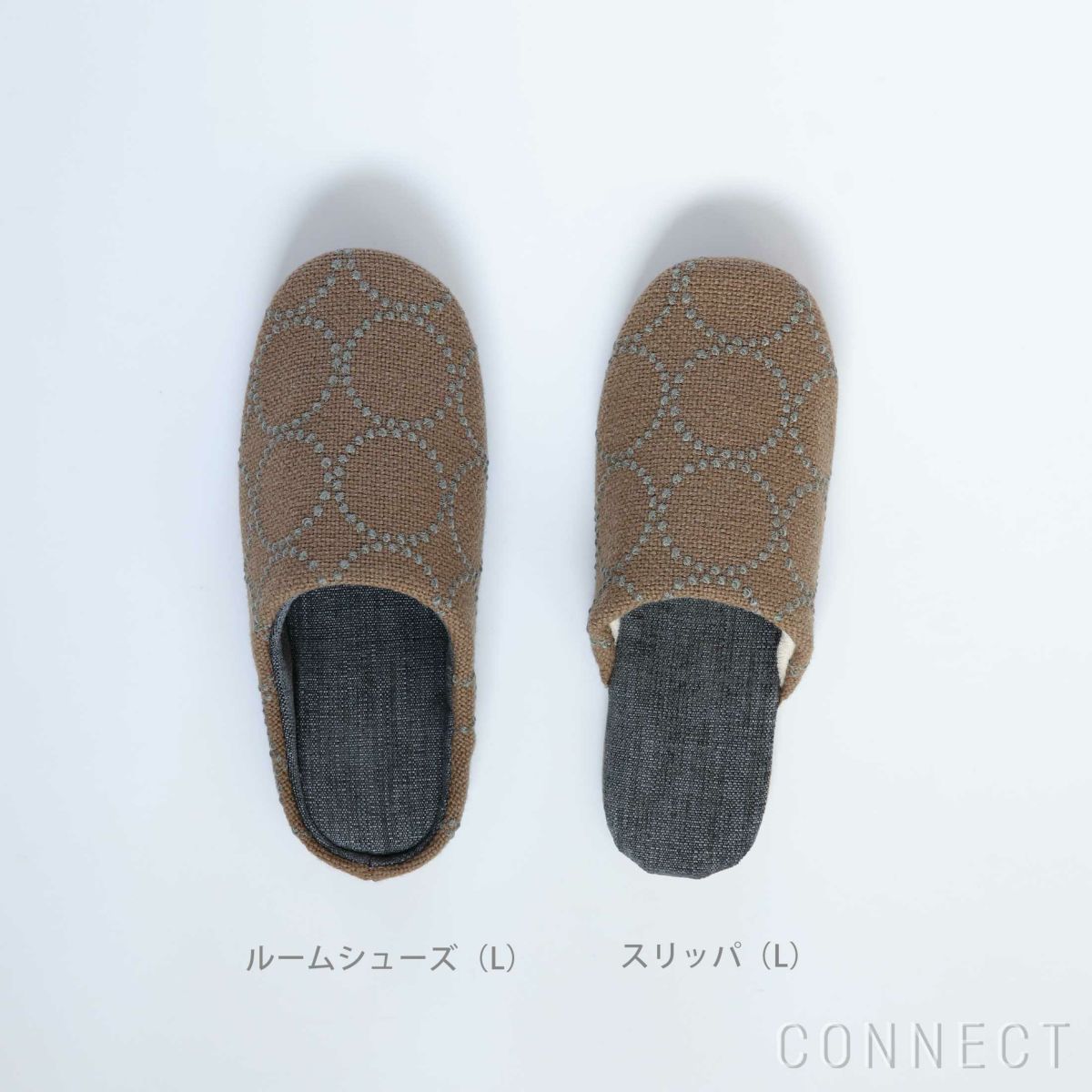 【在庫限りで終了】Kvadrat （クヴァドラ）/CONNECTオリジナルルームシューズ / Tambourine Hallingdal （タンバリンハリンダル）/ カーキ×ダークグレー [5]