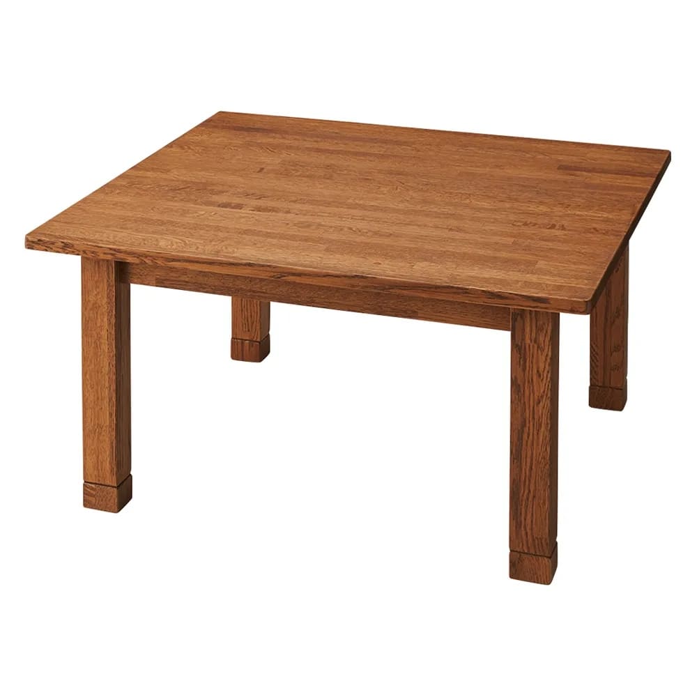 ウイスキー蒸留所から再利用された樽材オーク天然木こたつ 80×80cm [2]