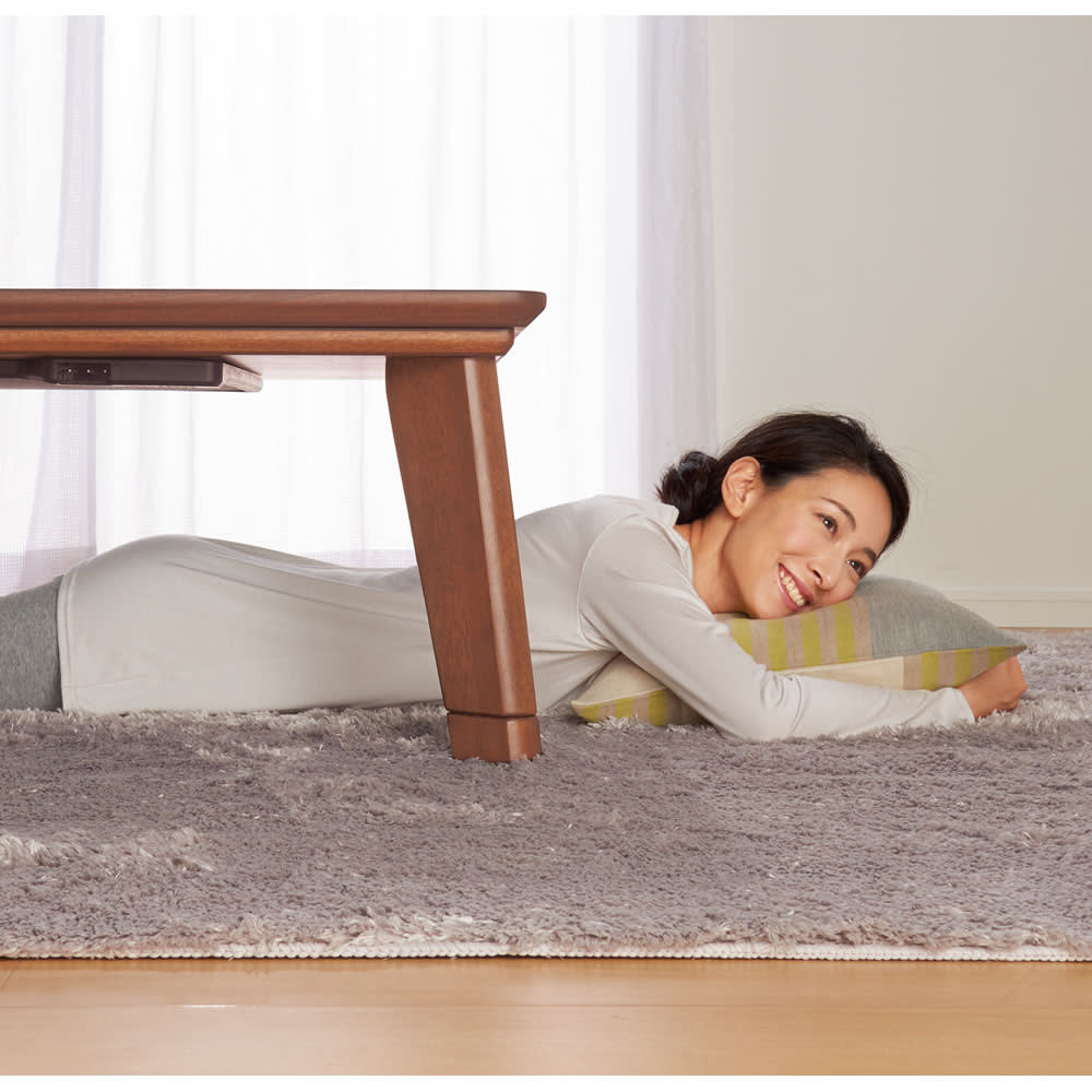 【1正方形】80×80cm 木の風合いで選べる平面パネルこたつテーブル [4]