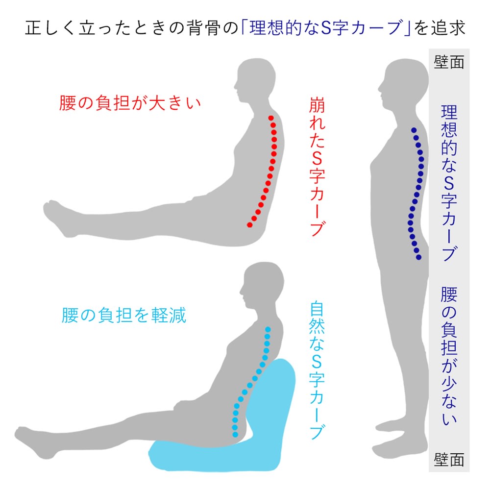 特許を取得した腰に優しい回転座椅子 ロータイプ 洗えるカバー付き [5]