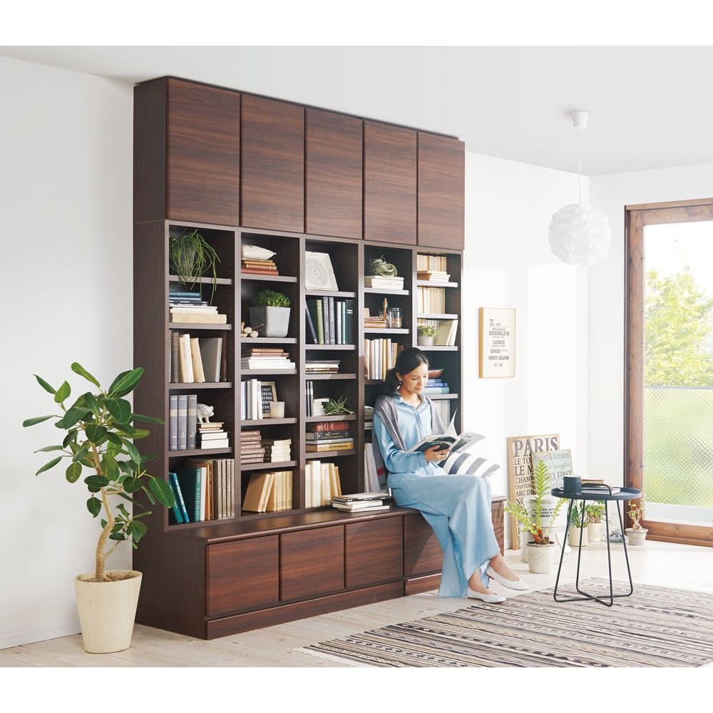 高さサイズオーダー対応 ベンチブックシェルフ オーダー上置き 幅39.5cm高さ26〜90cm [2]