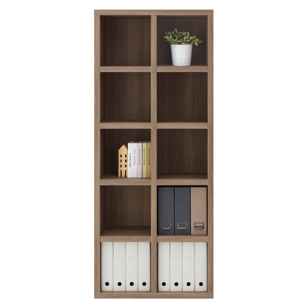 【完成品】重厚感のあるがっちり本棚シリーズ シェルフ 幅75高さ180奥行30cm [1]