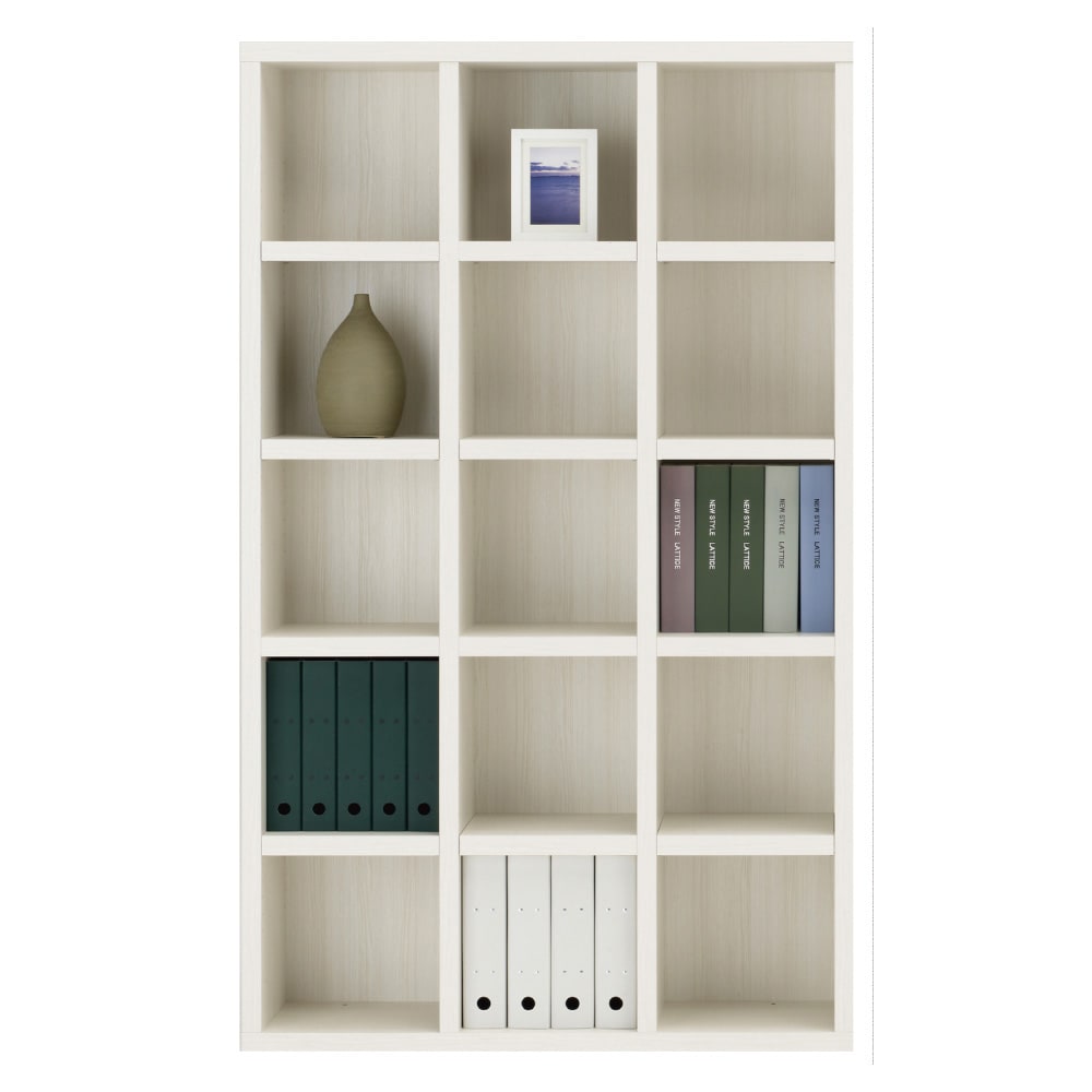 【完成品】重厚感のあるがっちり本棚シリーズ シェルフ 幅110奥行30高さ228cm [4]