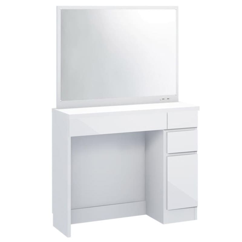 Milath/ミラス 薄型ワイドドレッサー 幅87.5cm 奥行30cm高さ132cm