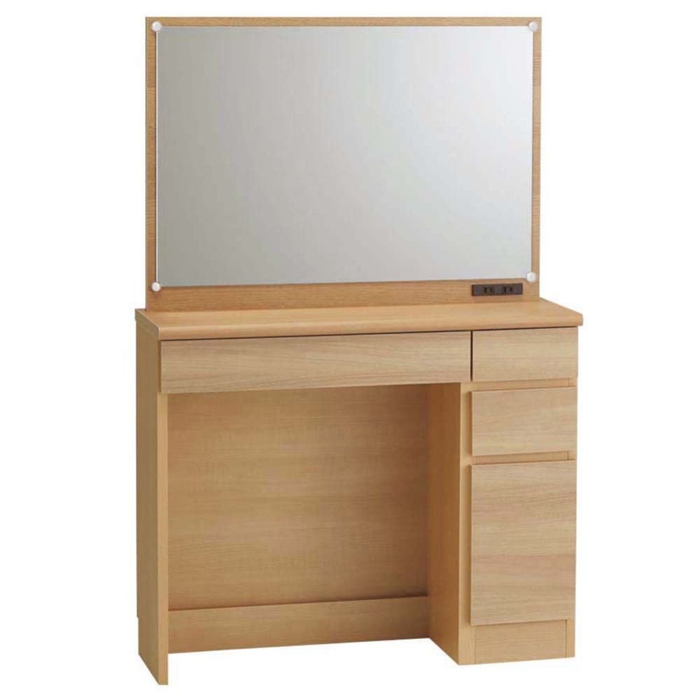 Milath/ミラス 薄型ワイドドレッサー 幅87.5cm 奥行30cm高さ132cm [3]