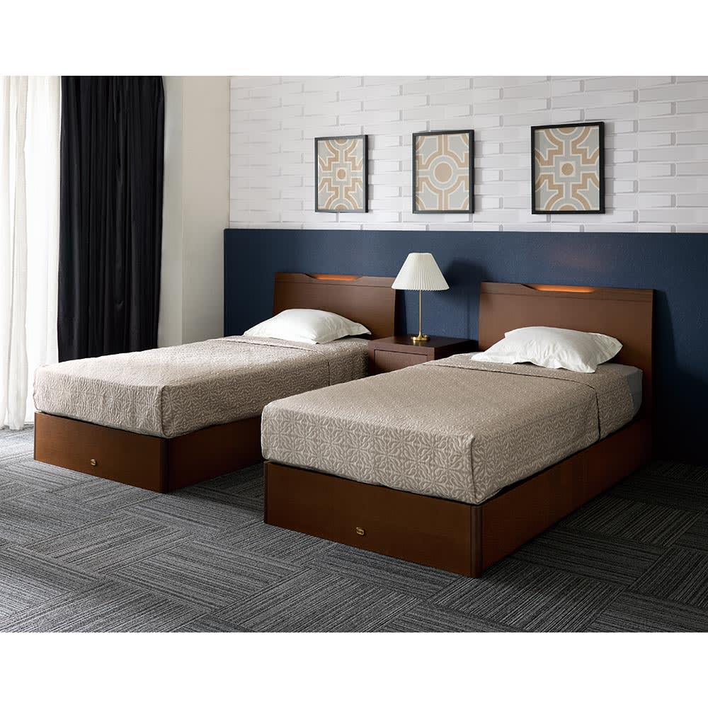 SIMMONS Kendrick/シモンズ ケンドリック サイレントクローズ引き出しベッド（6.5インチポケットコイルピロートップマットレス付）【送料・組立設置料金込み】