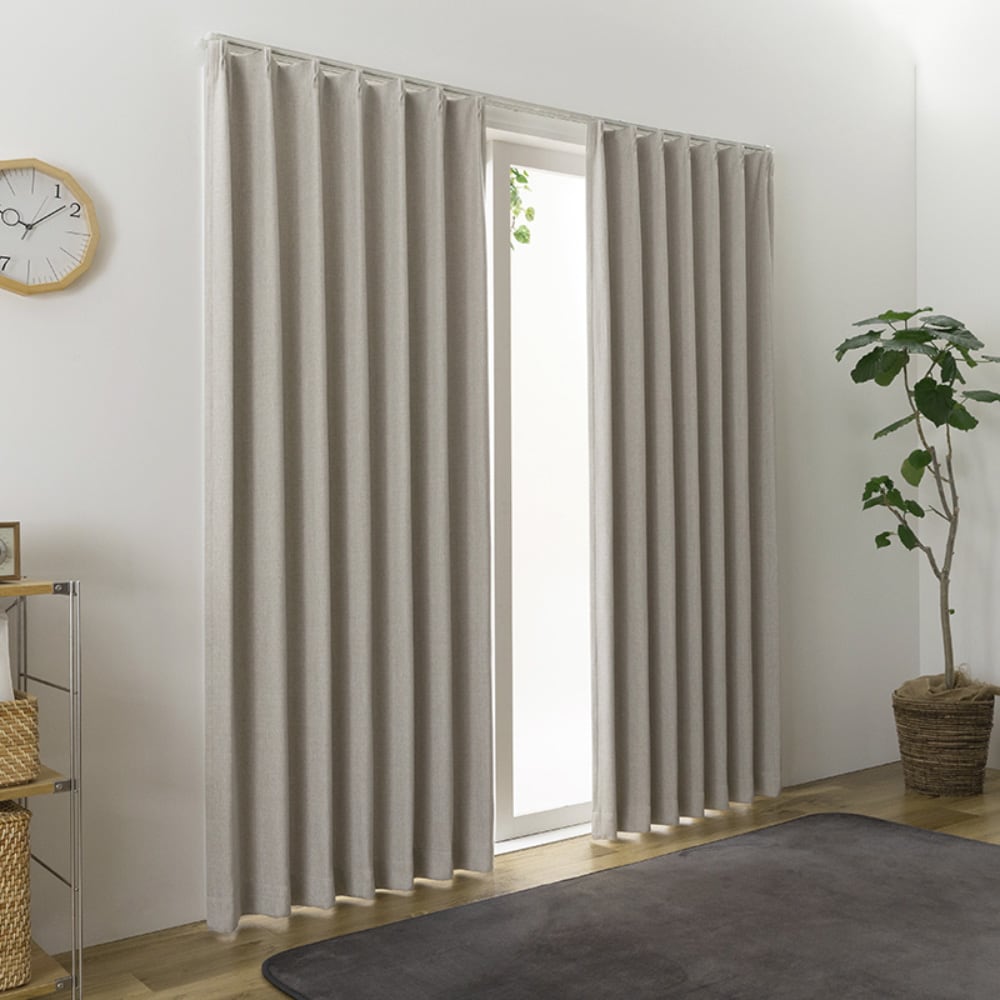 【日本製】天然素材風の遮光・防炎カーテン [4]