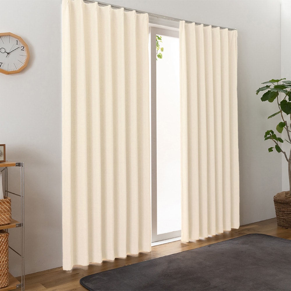 【日本製】天然素材風の遮光・防炎カーテン（イージーオーダー）（1枚） [2]