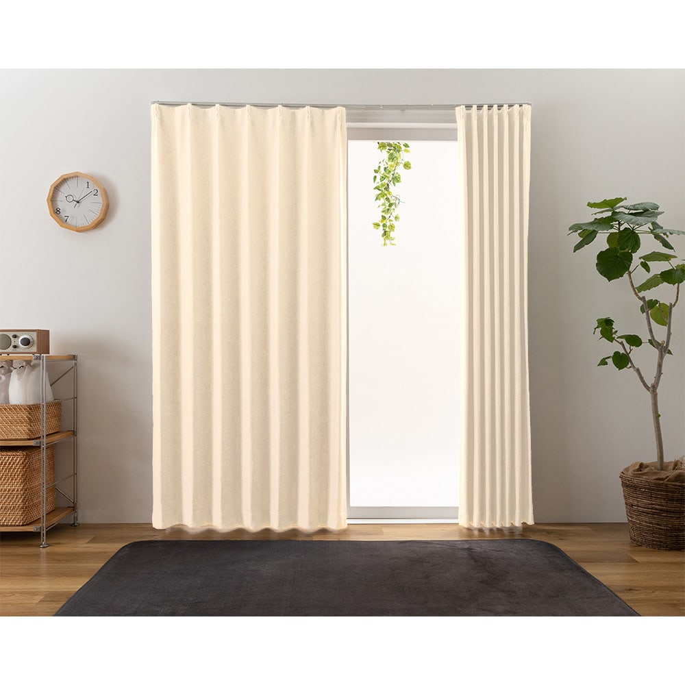 【日本製】天然素材風の遮光・防炎カーテン（イージーオーダー）（1枚） [3]