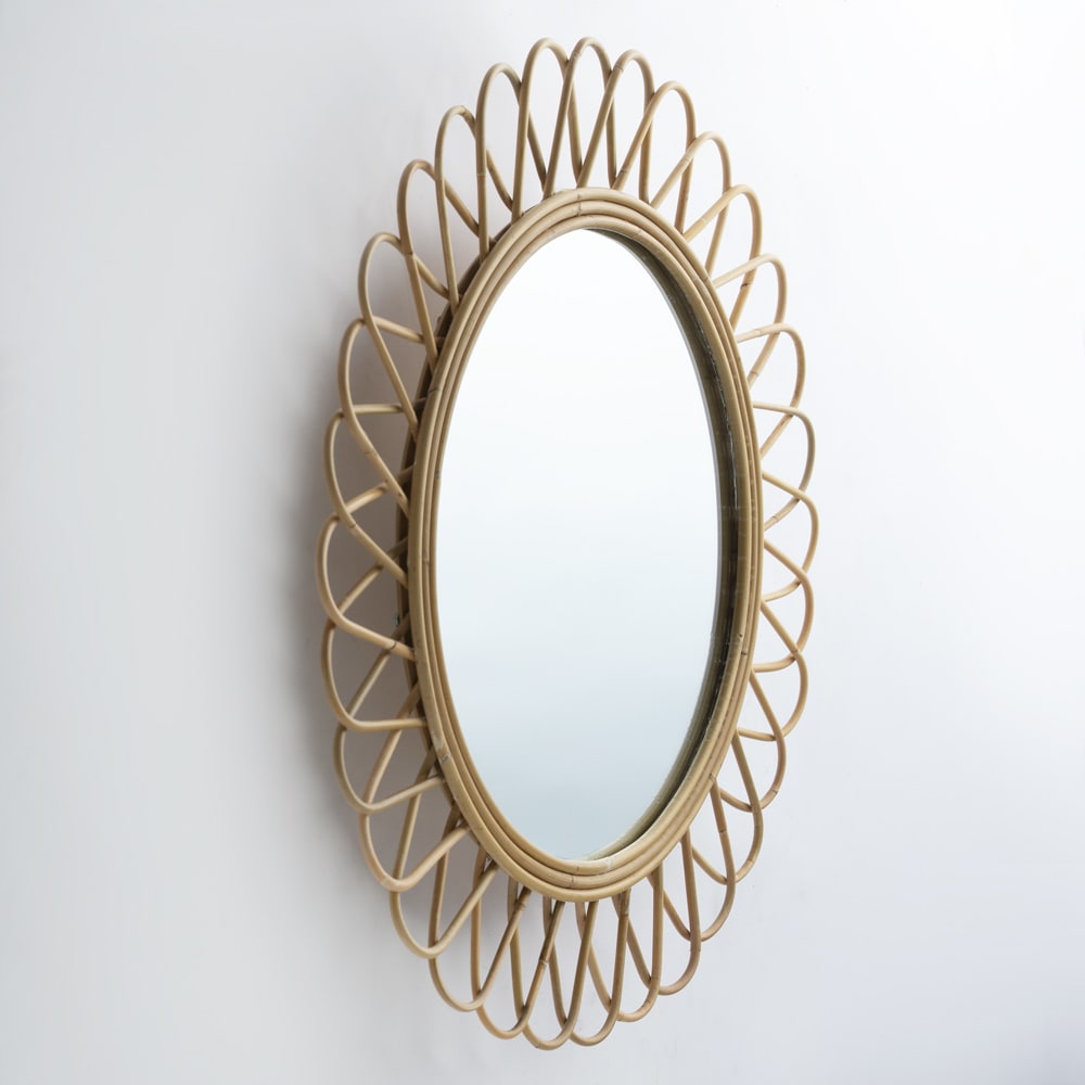 ラタンコンパクトシリーズ サンミラー 幅60cm厚み3cm高さ60cm重量約2.5kg [2]