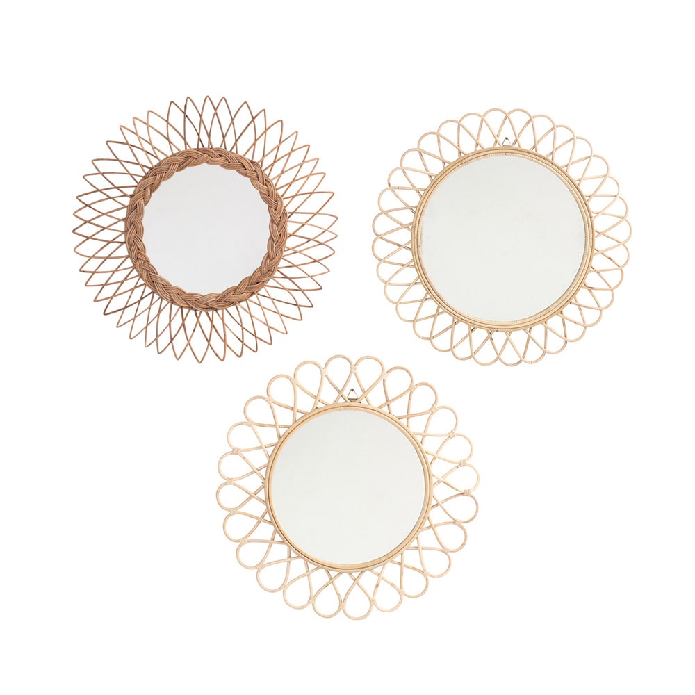 ラタンコンパクトシリーズ サンミラー 幅60cm厚み3cm高さ60cm重量約2.5kg [3]