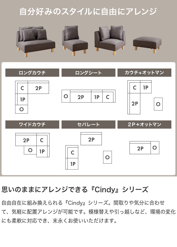 【送料無料】Cindy シンディ 幅74 コーナーソファ ソファー フロア ロー ユニット チェア 椅子 ファブリック 1P 一人用 単品 L字 低め ひとりがけ 小さめ リビング ダイニング 一人暮らし 組み合わせ 左右対応 肘あり いす アイボリー [3]
