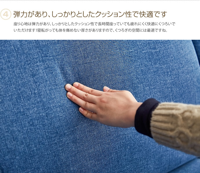 【送料無料】Jeans 2P Sofa 2人掛けソファ 2Pソファ ソファ ジーンズ デニム ヴィンテージ ブルー [5]