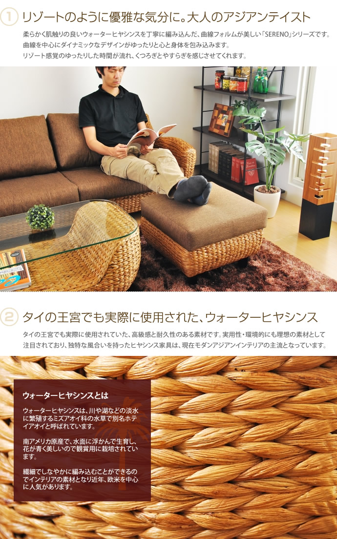 【送料無料】SERENO(セレノ) スツール オットマン 収納  【幅50cm】 ブラウン [2]