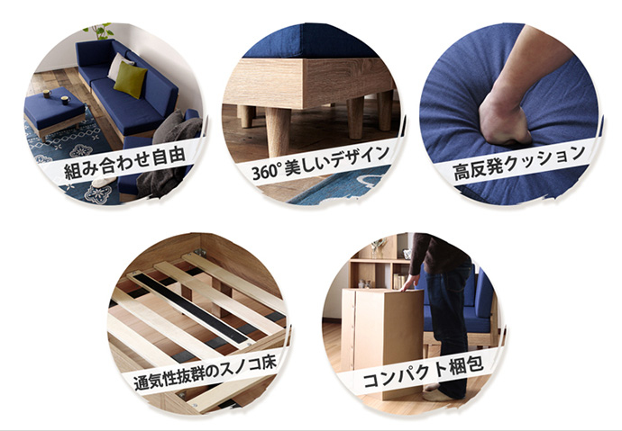 【送料無料】ソファ 一人掛けソファ 1人掛けソファ 1人掛けソファー 1人掛け 1P 一人用 一人掛け フレキシブルソファ フレキシブル 北欧 おしゃれ コンパクト 省スペース ソファー ユニット 組み合わせ セット ブルー [3]