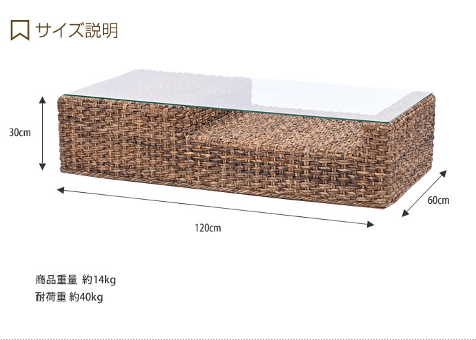 【送料無料】【幅120cm】 テーブル センターテーブル ローテーブル リビングテーブル 机 デスク 肘なし コンパクト ロータイプ 西海岸 ガラス ブラウン 茶 ブラウン [3]