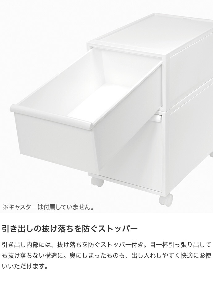 幅32 収納ケース カラーボックス 単品 Lサイズ 引き出し タンス 箪笥 日本製 一人暮らし ワンルーム 押し入れ 衣装 整理整頓 靴下 ソックス Tシャツ プラスチック ランドリー キッチン ホワイト [3]