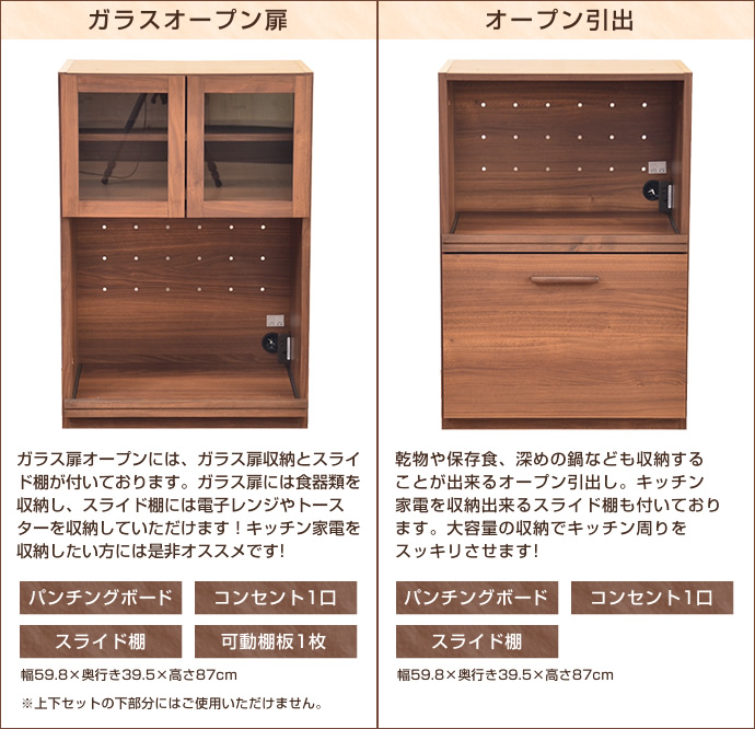 【送料無料】Iセット【オープン引出+チェスト+板戸+天板180cm】 日本製 キッチン収納 食器棚 レンジ台 キッチンカウンター キッチン 収納 Iセット【オープン引出+チェスト+板戸+天板180cm】 [2]