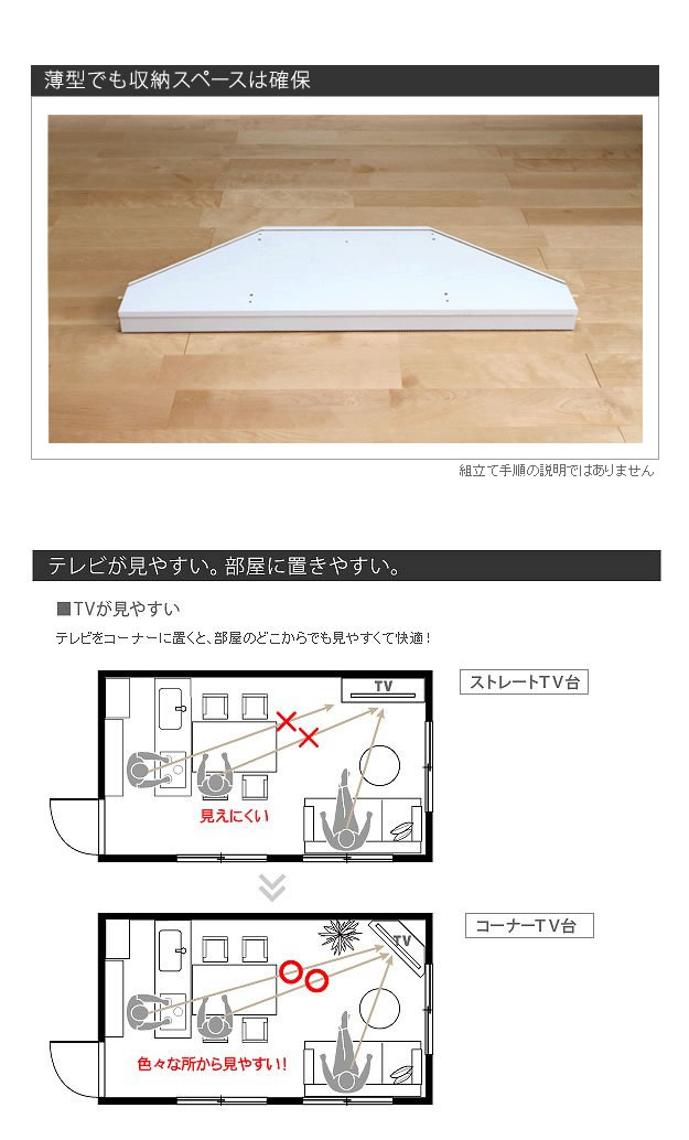 【送料無料】テレビボード テレビ台 TVボード TV台 コーナー ローボード シンプル 収納 ホワイト [5]