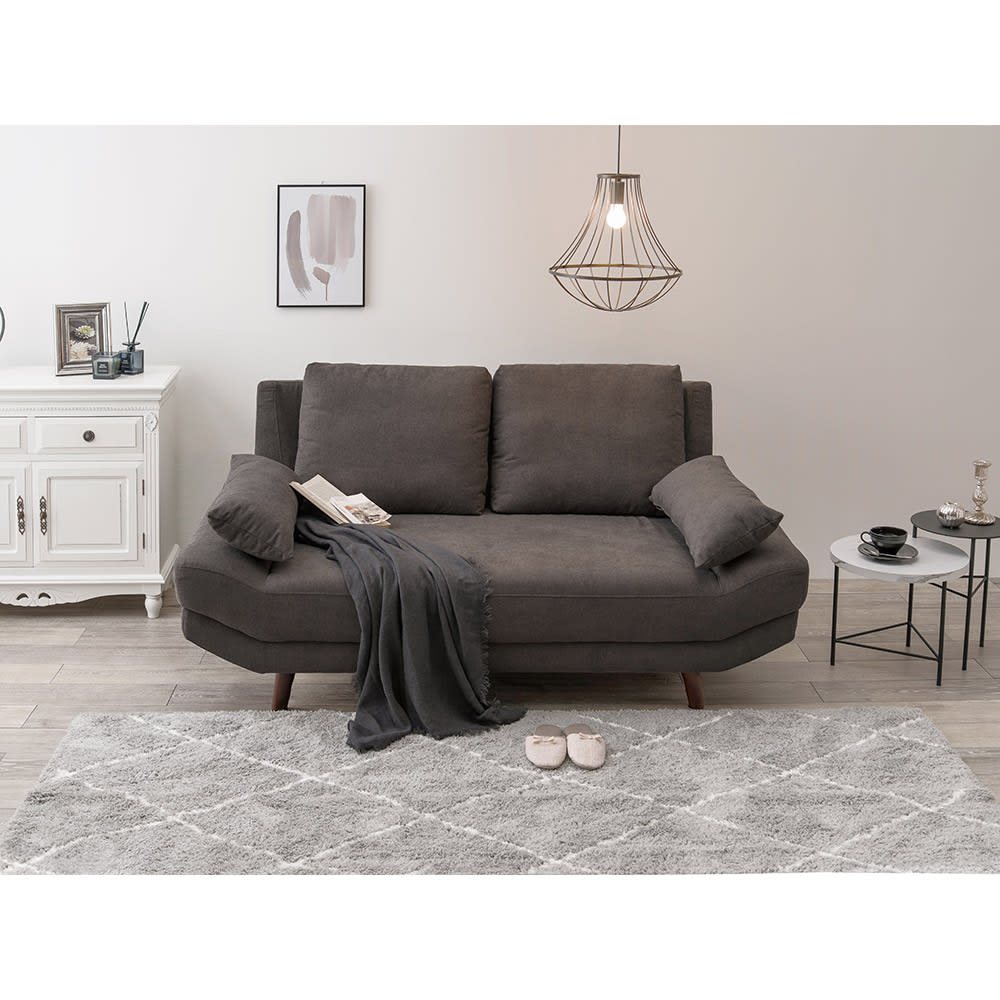 ゆったり座面のごろ寝ソファ 2人用ソファ [3]