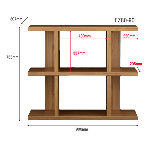 シンプルなオープンラック　フィズシェルフ Fizz Shelf　FZ80-90　佐藤産業 [3]
