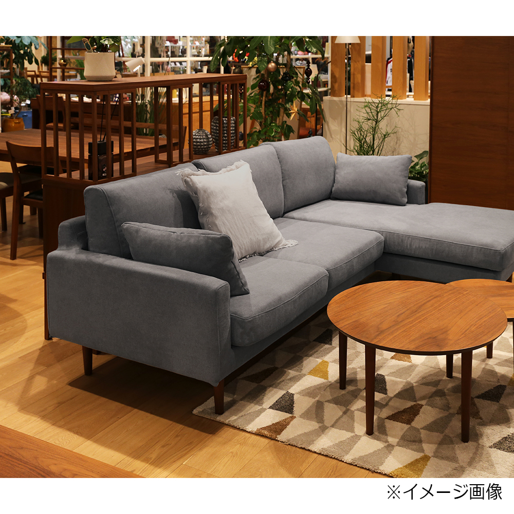 カウチソファ 向って左カウチ「レオ」幅214cm #5グレー色 脚部全2色 [2]