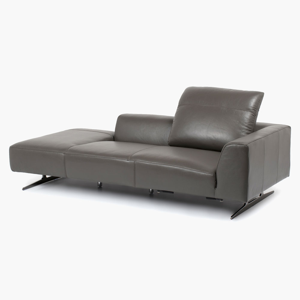 カウチソファ背付き大（向かって左肘）「L/S 59（エルエス59）」3人掛け 革グラファイト色 #J-112E [3]