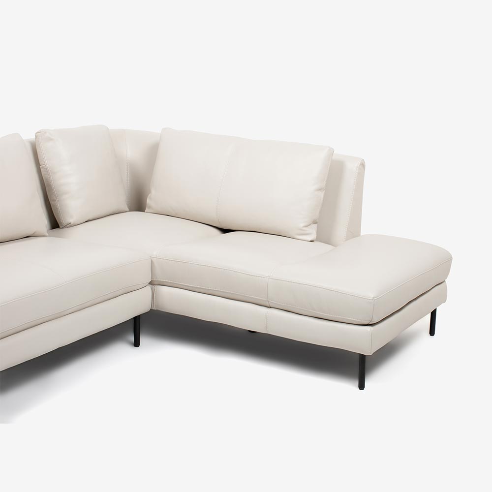 カウチソファ 2点セット「L/S 67（エルエス67）」カウチ背無し（向って左）+片肘カウチ（向って右） 革フロスト色 #J-156E [5]