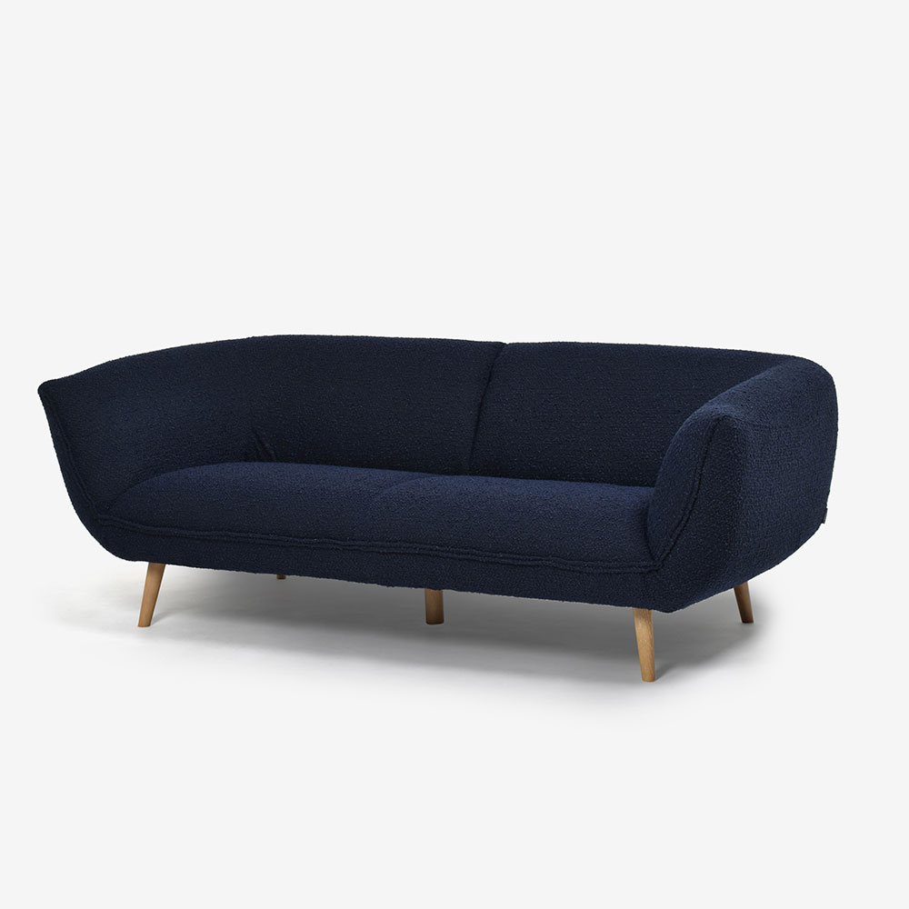 FaBBRica（ファブリカ）ソファ 3人掛け「FA-0558」幅202cm 布#FA-1 FAB-TRI-11 ネイビー色 [3]