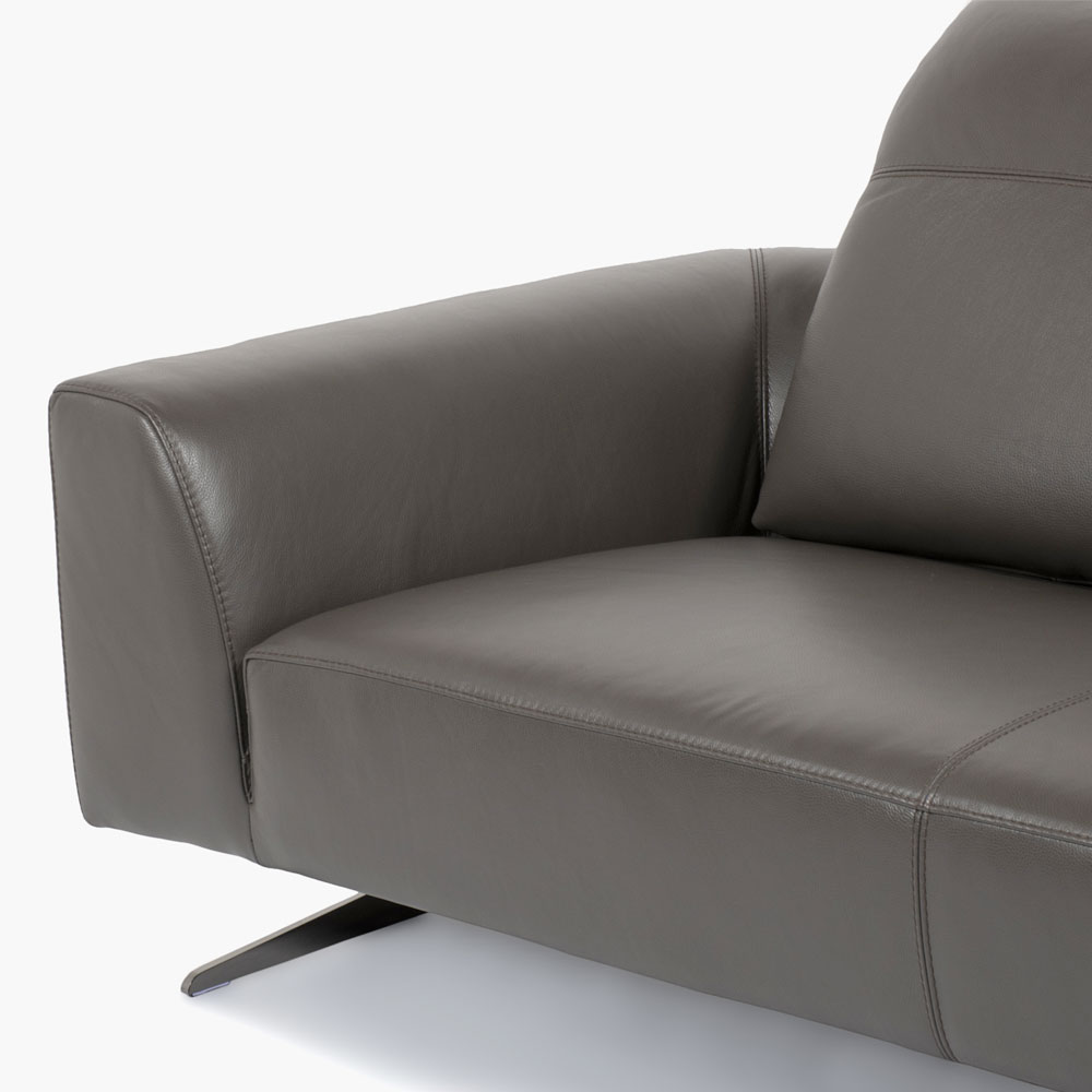 カウチソファ「L/S 59（エルエス59）」奥行212cm 革グラファイト色 #J-112E [4]