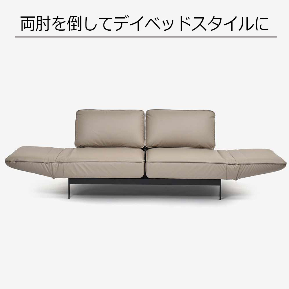 ROLF BENZ（ロルフベンツ）ソファ「MERA-N メラN」幅200cm 革#36.404 グレーベージュ色 [5]