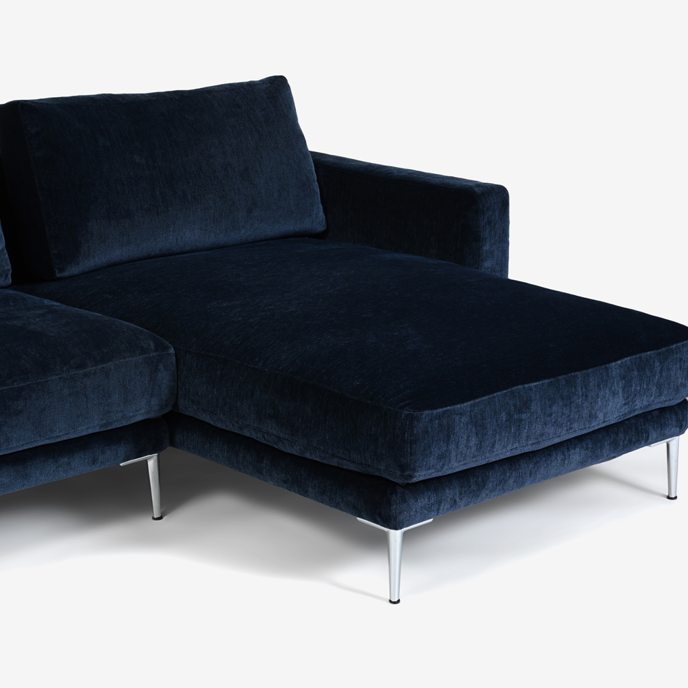 Abitamoda （アビタモーダ）カウチソファ 向って右カウチ「メダ」2点セット カバーリング仕様 #4_4363 金属脚全2色【受注生産品】 [4]